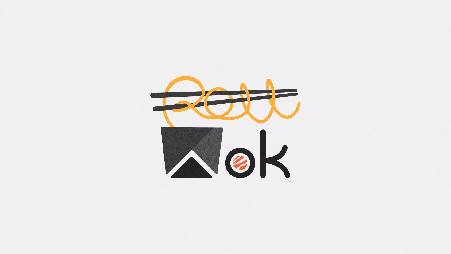 Разработка логотипа суши-бара «Roll Wok Club» в Ангарске