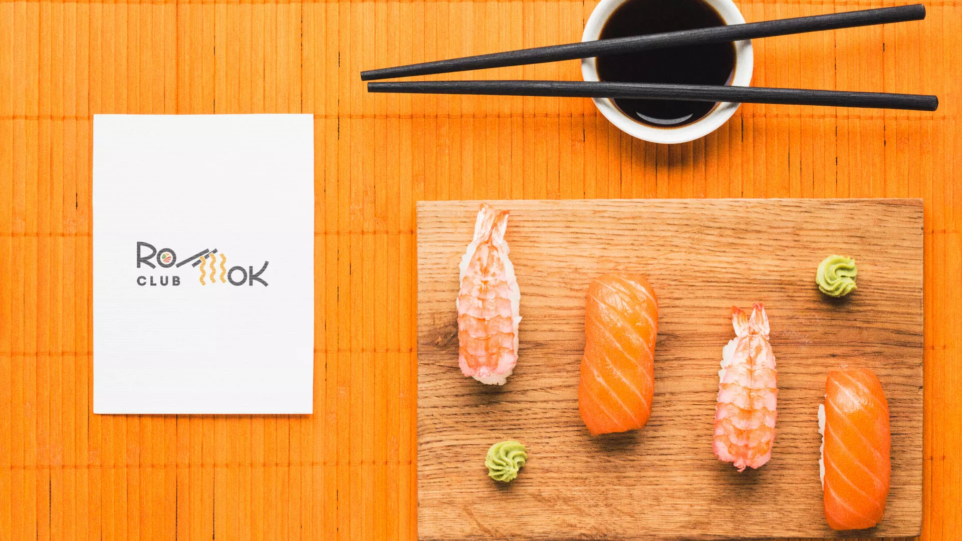 Создание логотипа суши-бара «Roll Wok Club» в Ангарске