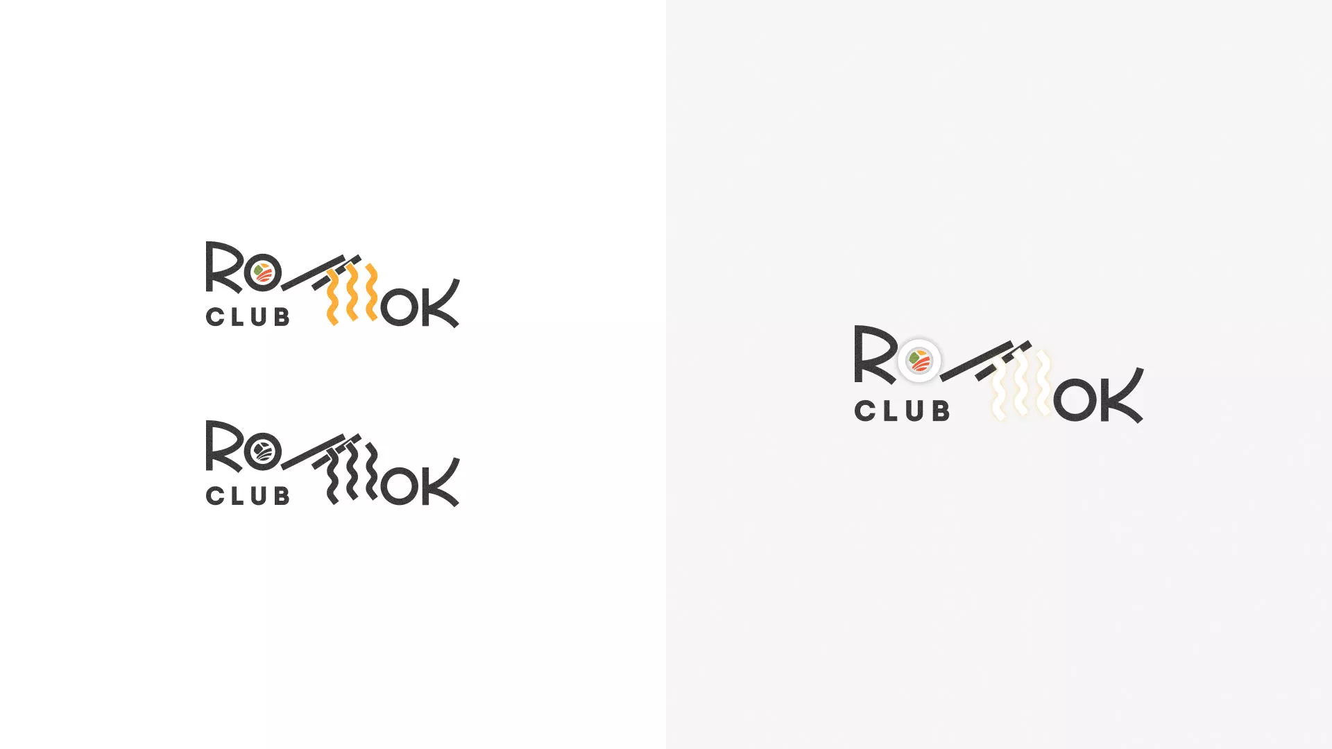 Создание логотипа суши-бара «Roll Wok Club» в Ангарске